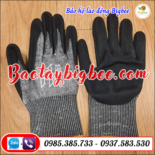  Găng tay chống cắt phủ PU sợi HDPE.