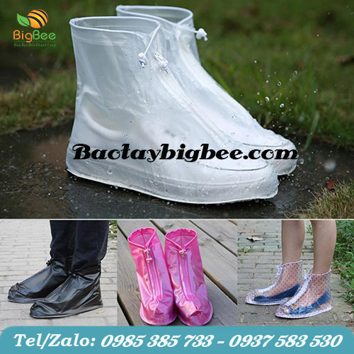Bọc giày đi mưa cổ thấp nhiều màu.