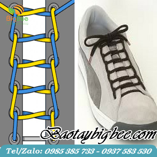 Kiểu buộc dây giày theo kiểu bậc thang